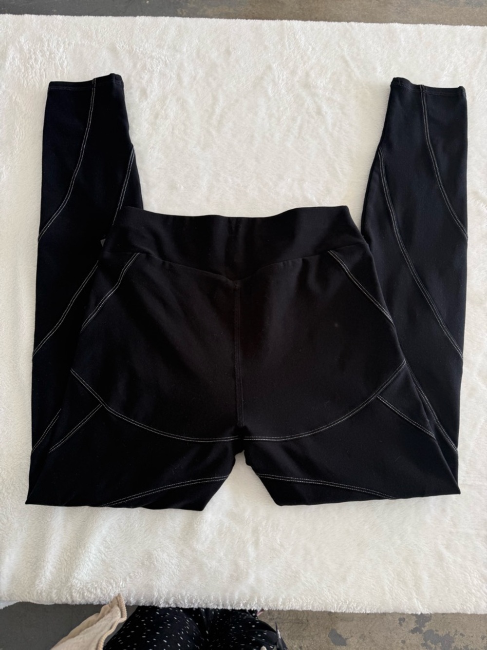 Alo Yoga Black High Waisted Leggings S Sculpt Seam Activewear Gym Yoga - Picture 6 of 7